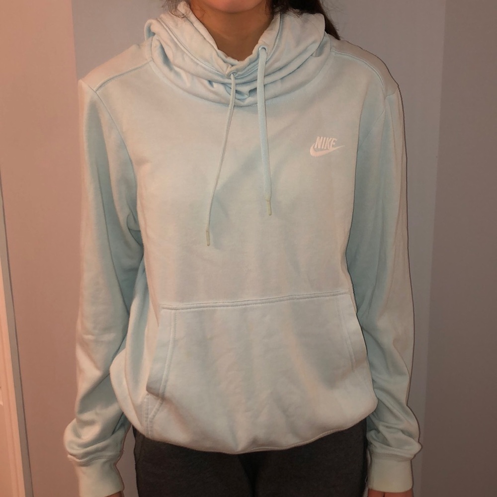 light blue nike hoodie
